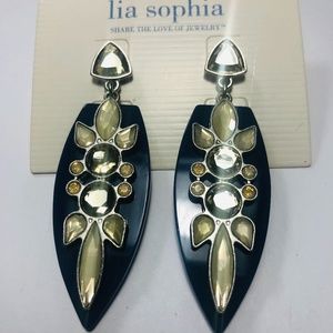 Lia Sophia Trunk Show earrings Blue/Clear